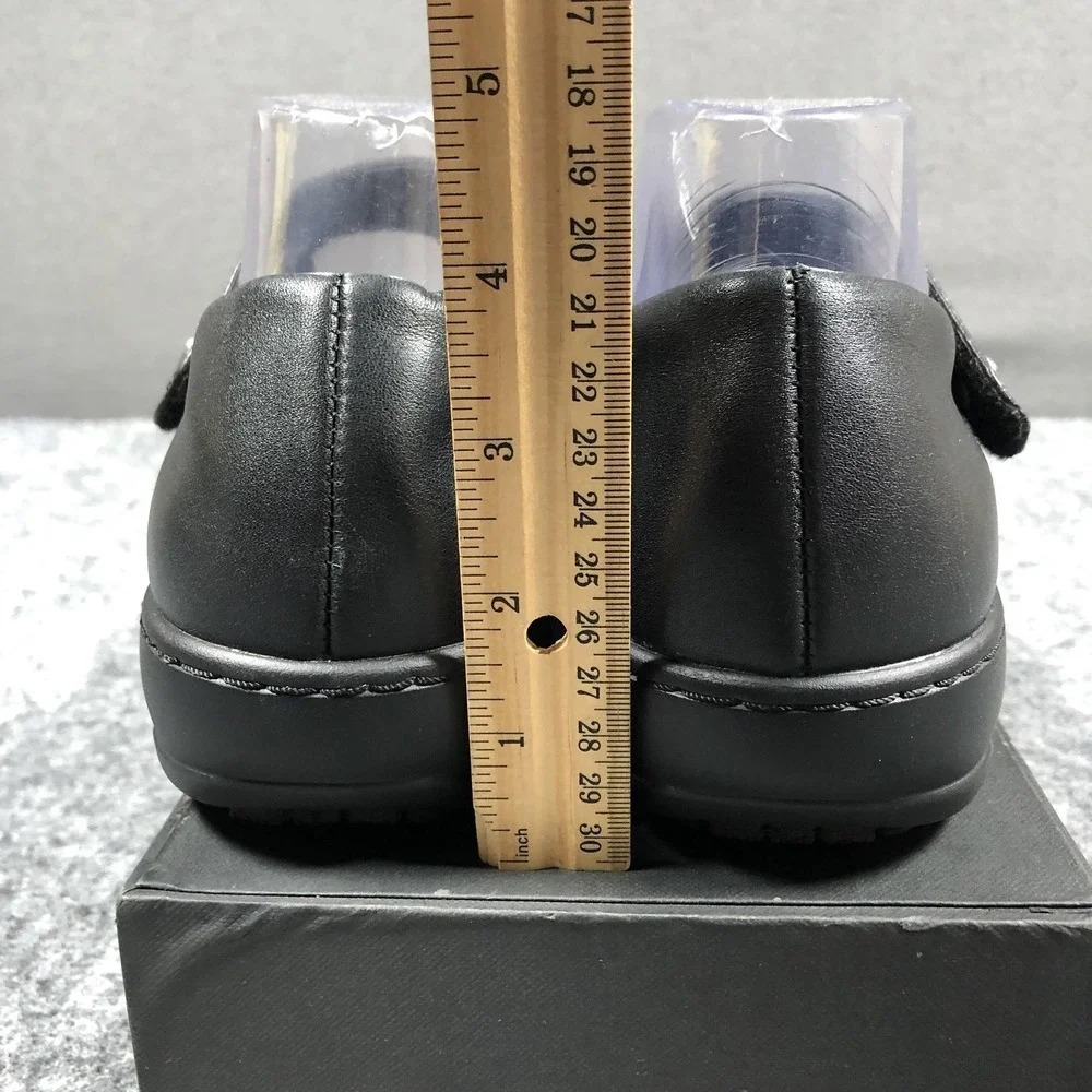 Spring Step Mary Jane Shoes Womens 7 Black Leather Slip Resistant Comfort Flats
